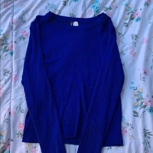 Ribbed long sleeve top
